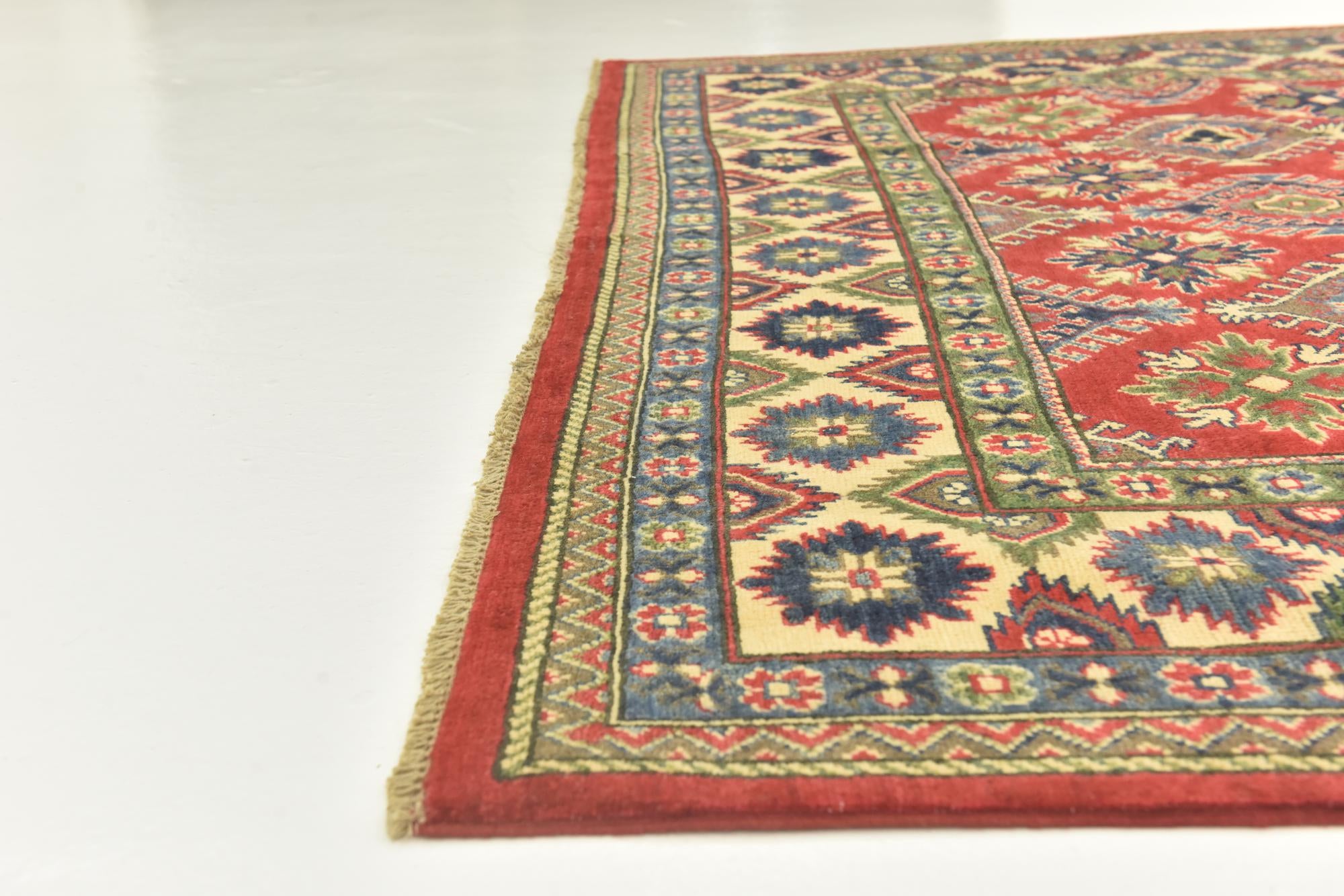 6' 6 x 9' 7 Hand Knotted Kazak Rug