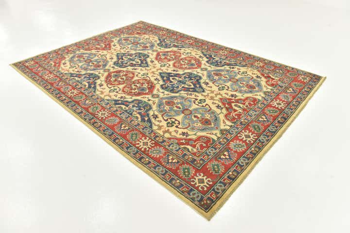 6' 8 x 9' 4 Hand Knotted Kazak Rug