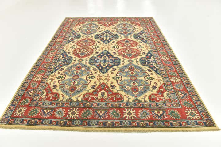 6' 8 x 9' 4 Hand Knotted Kazak Rug