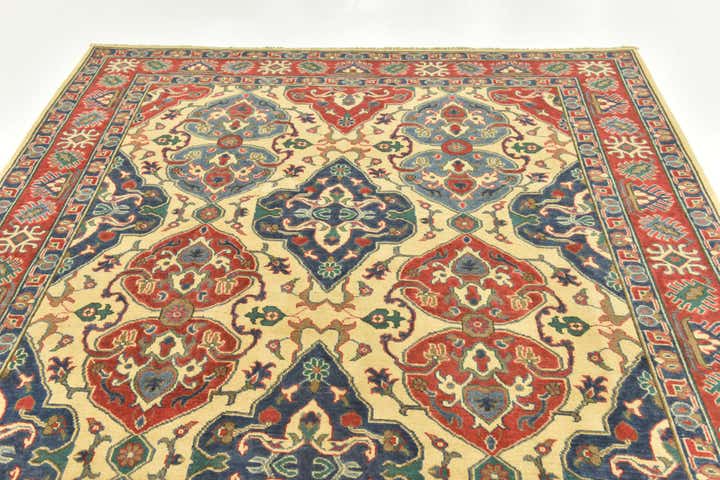 6' 8 x 9' 4 Hand Knotted Kazak Rug
