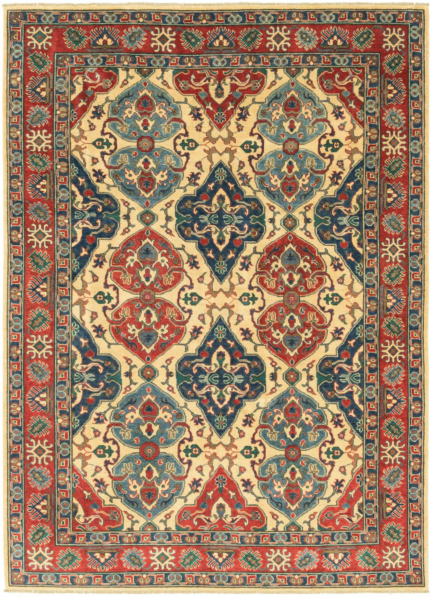 6' 8 x 9' 4 Hand Knotted Kazak Rug