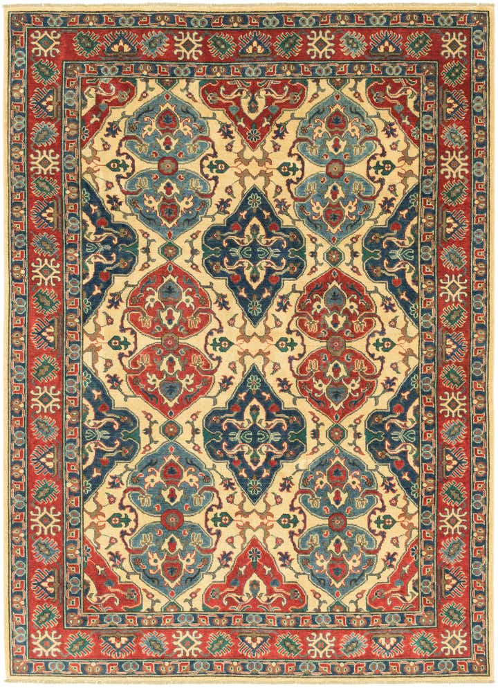 6' 8 x 9' 4 Hand Knotted Kazak Rug