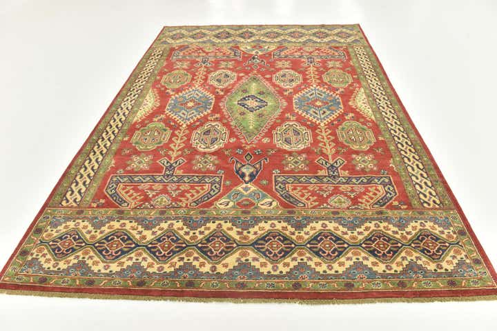 6' 7 x 9' 7 Hand Knotted Kazak Rug