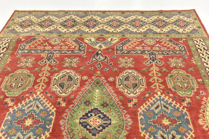 Detail image of 6' 7 x 9' 7 Hand Knotted Kazak Rug