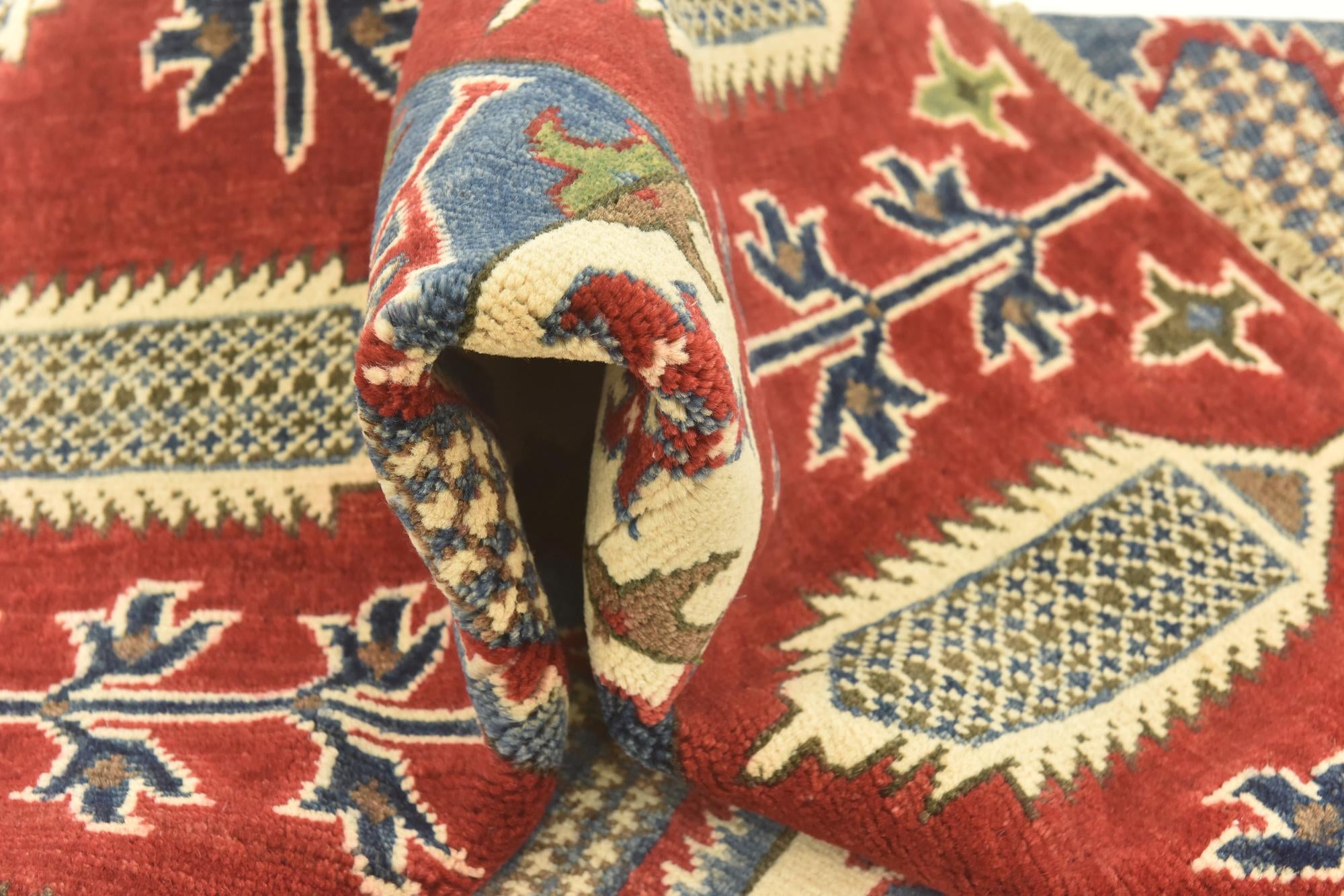 6' 7 x 9' 7 Hand Knotted Kazak Rug