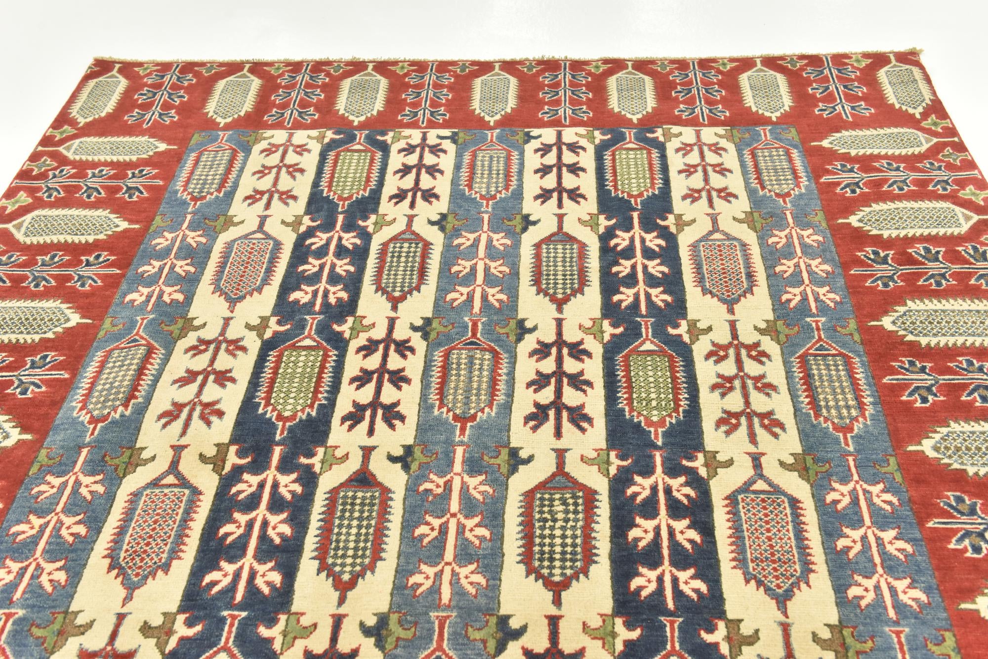 6' 7 x 9' 7 Hand Knotted Kazak Rug