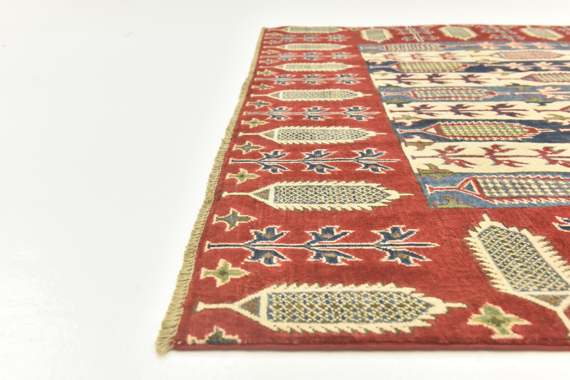 6' 7 x 9' 7 Hand Knotted Kazak Rug