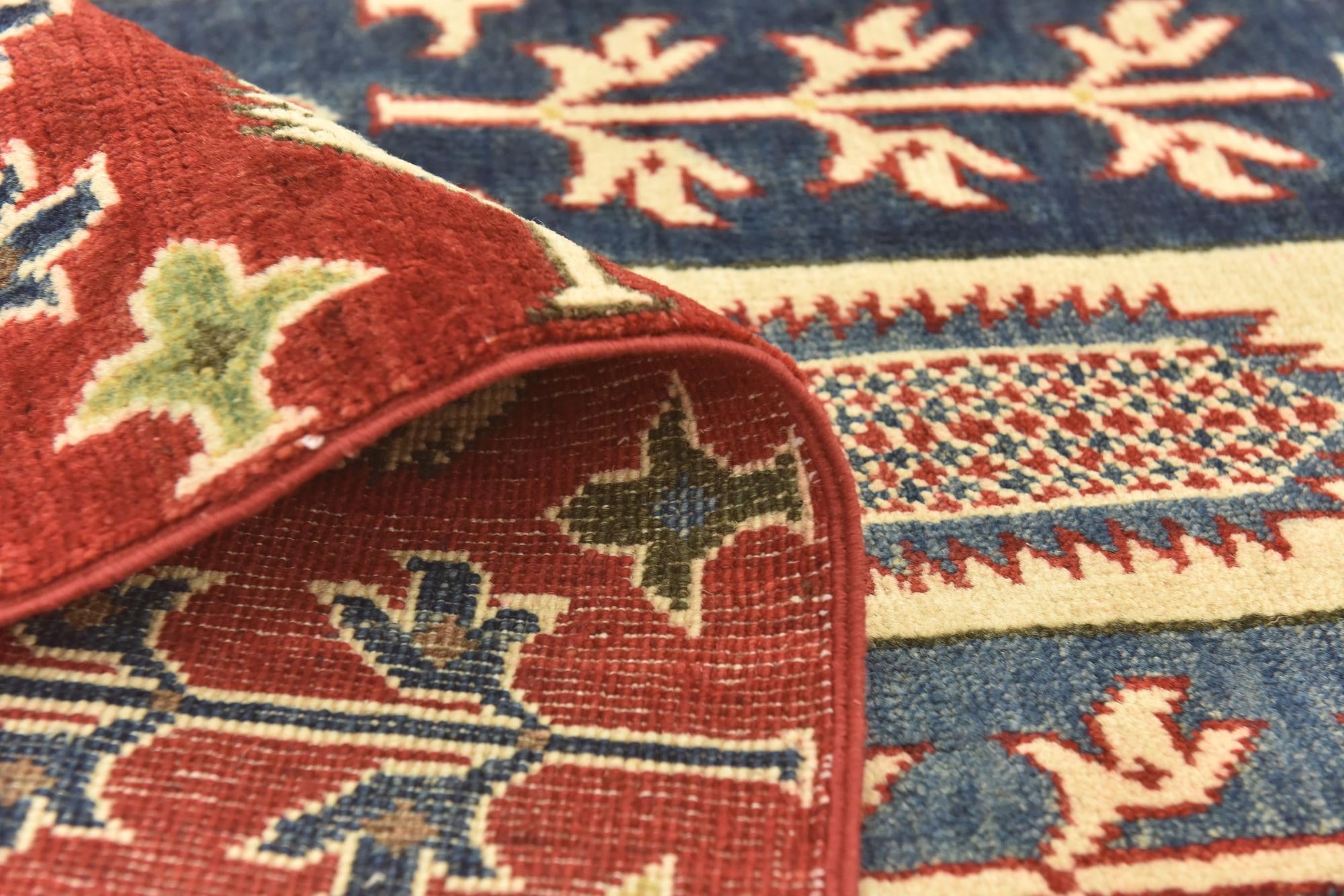 6' 7 x 9' 7 Hand Knotted Kazak Rug