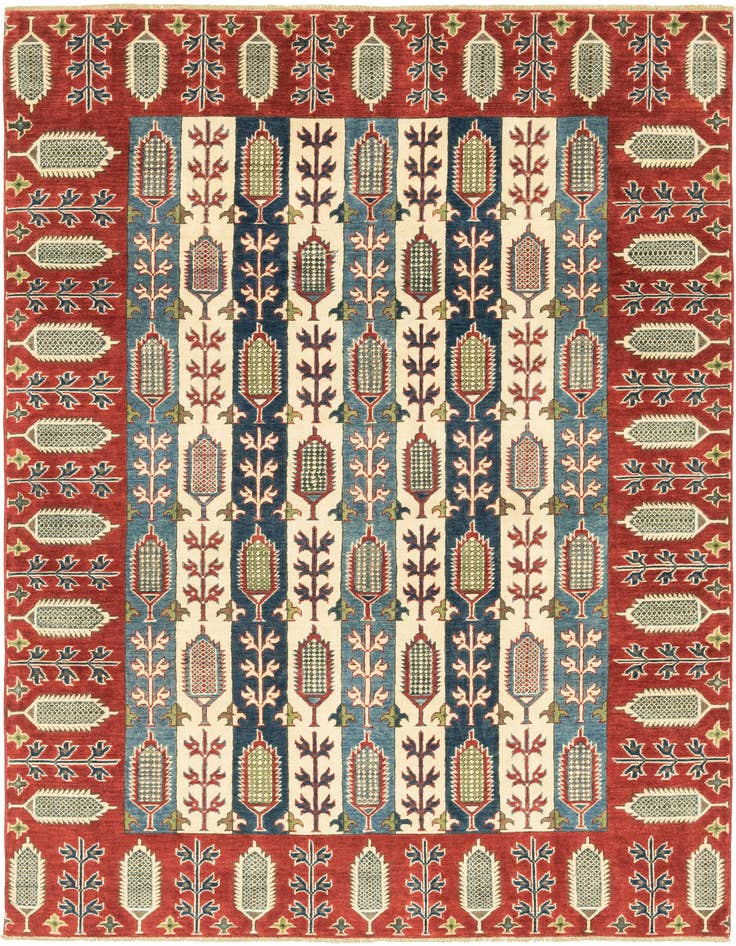Detail image of 6' 7 x 9' 7 Hand Knotted Kazak Rug