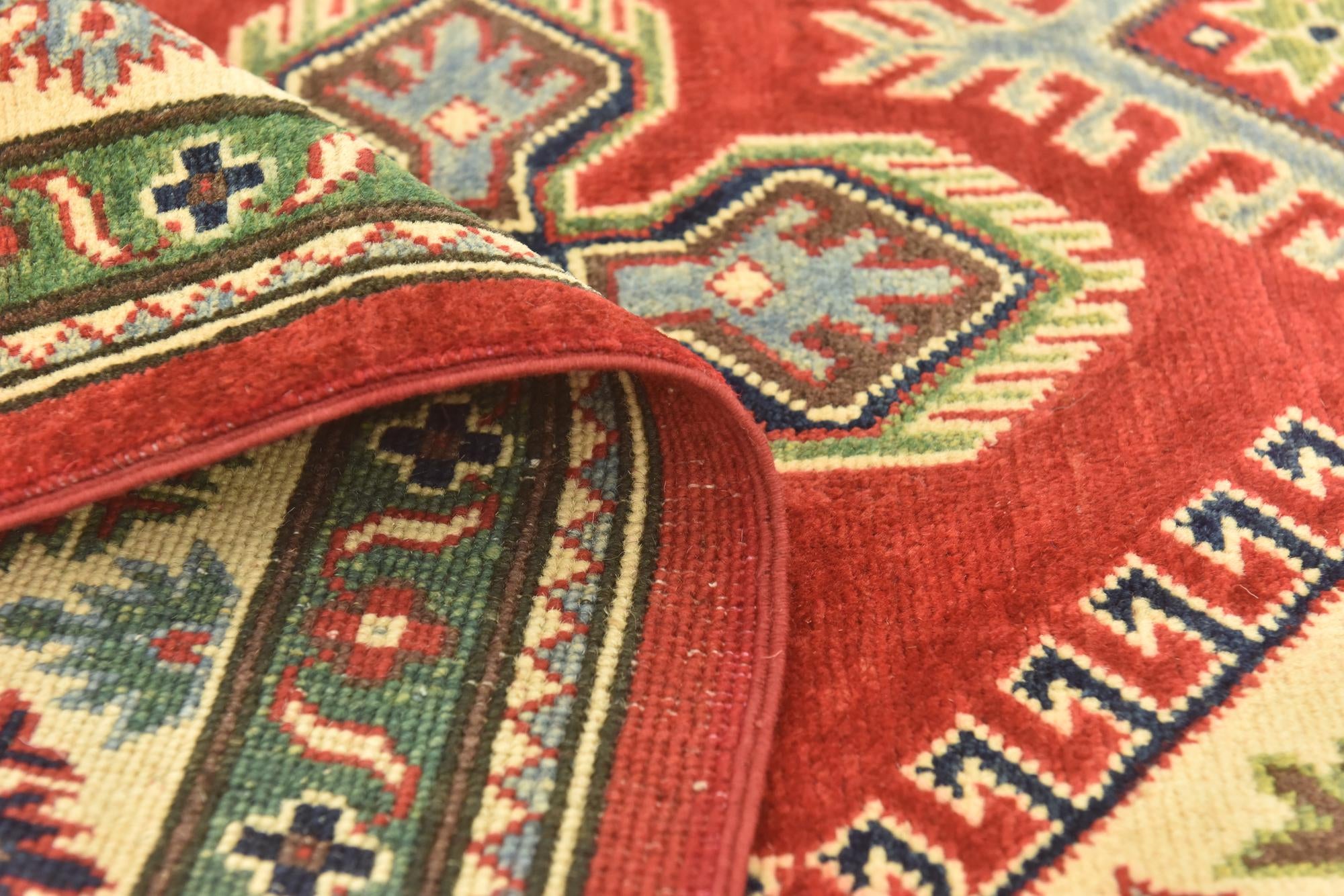 5' 10 x 8' 10 Hand Knotted Kazak Rug