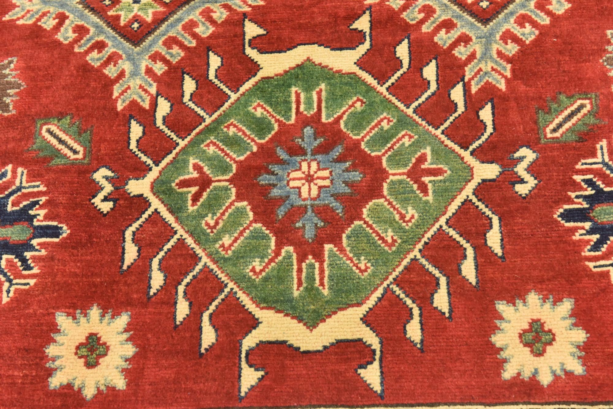 5' 10 x 8' 10 Hand Knotted Kazak Rug