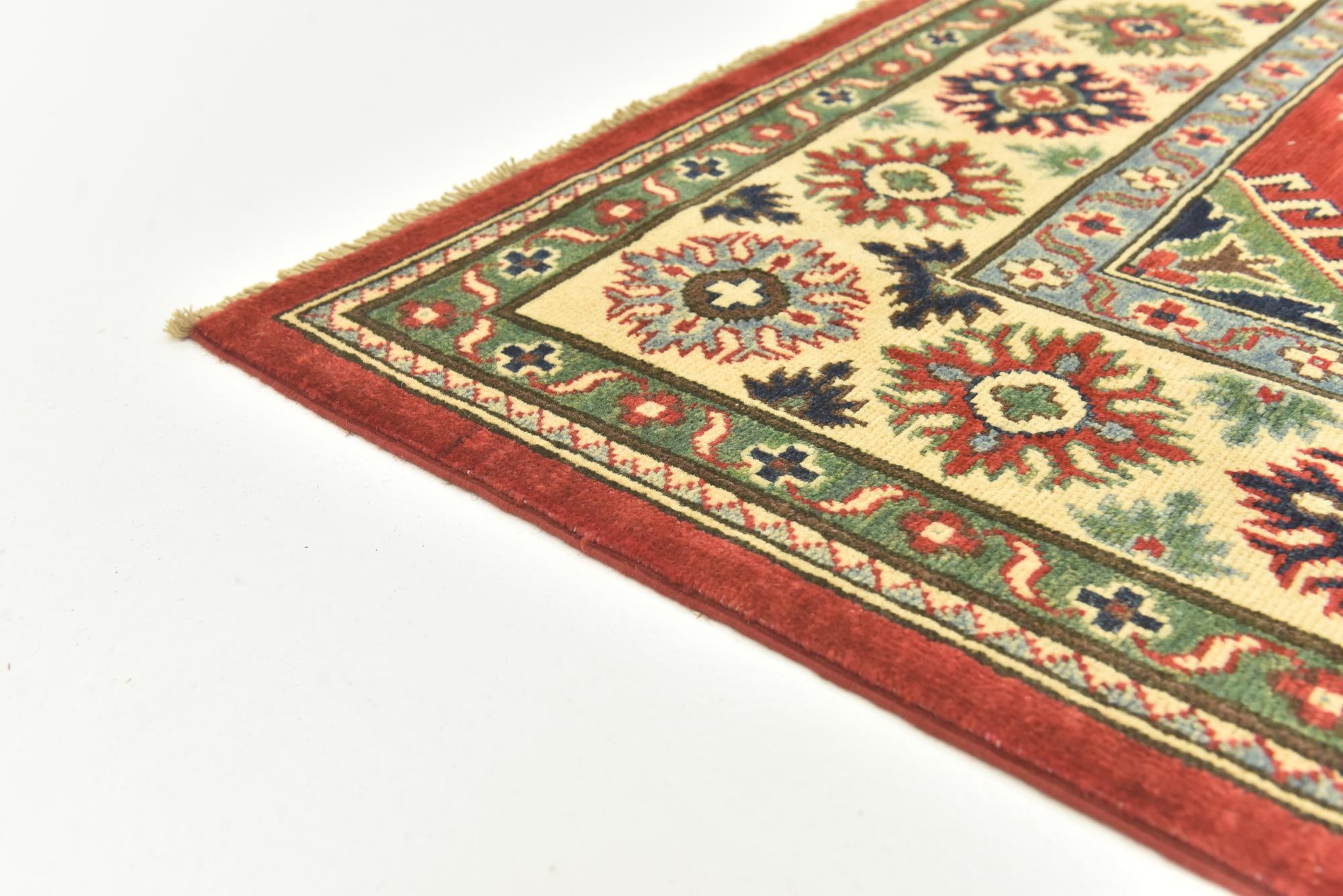 5' 10 x 8' 10 Hand Knotted Kazak Rug