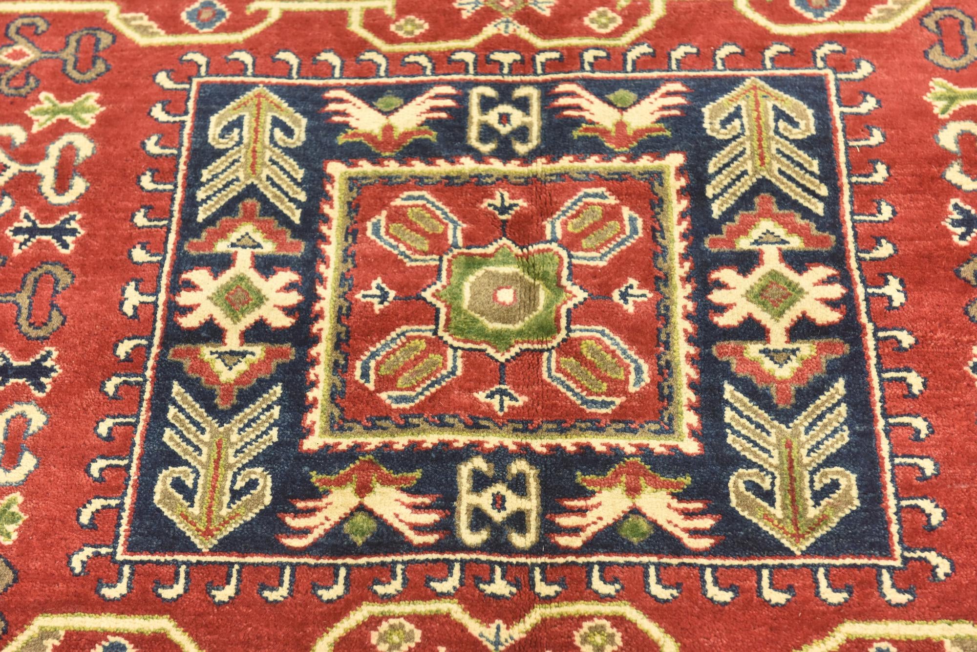5' 7 x 7' 8 Hand Knotted Kazak Rug