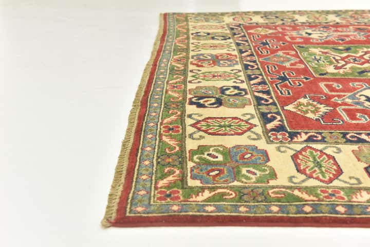 5' 7 x 7' 8 Hand Knotted Kazak Rug