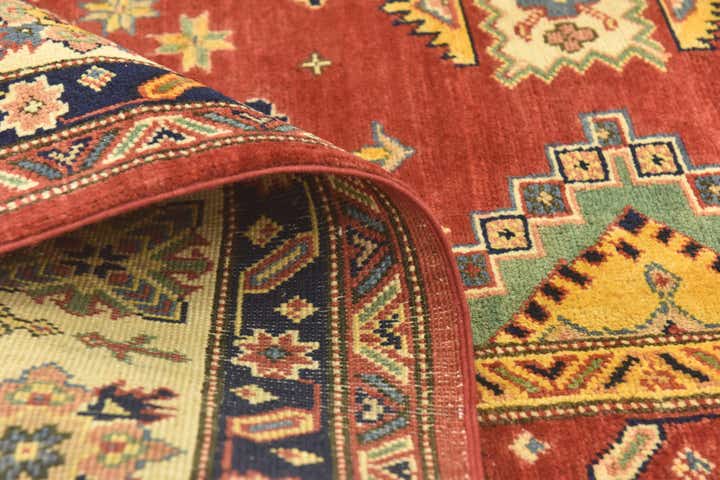 6' 7 x 9' 5 Hand Knotted Kazak Rug