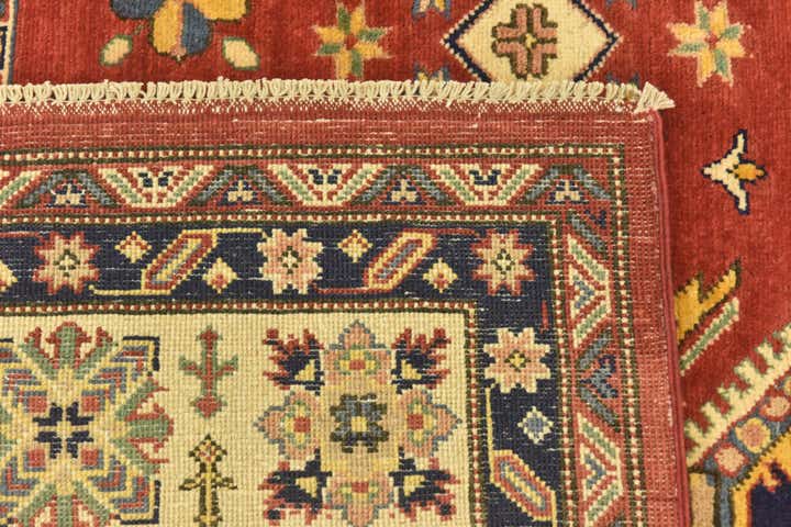 6' 7 x 9' 5 Hand Knotted Kazak Rug