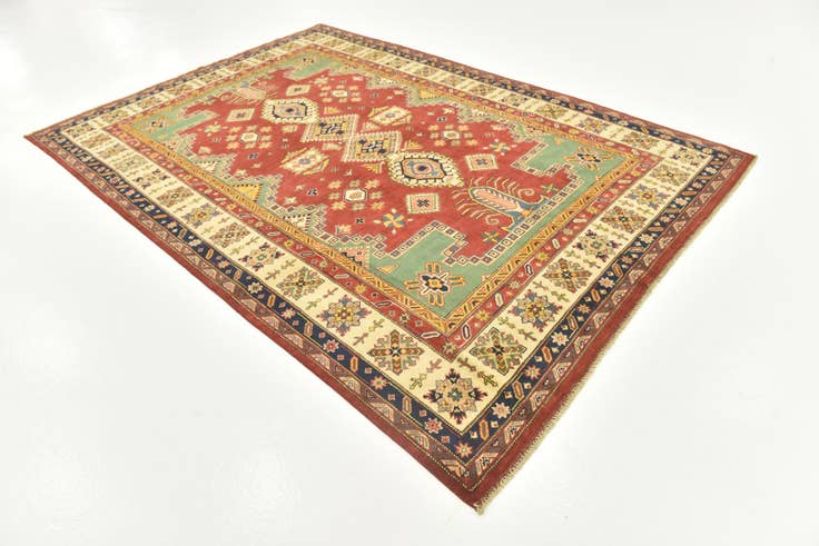 Detail image of 6' 7 x 9' 5 Hand Knotted Kazak Rug