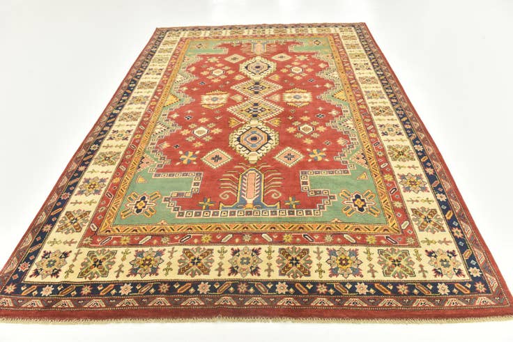 Detail image of 6' 7 x 9' 5 Hand Knotted Kazak Rug