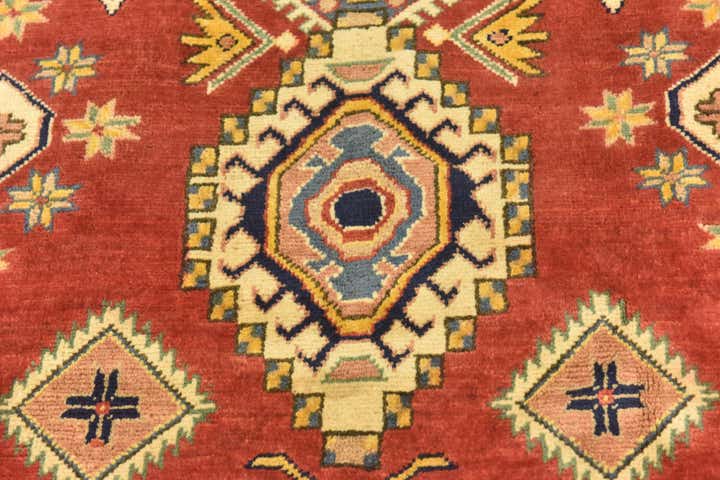 6' 7 x 9' 5 Hand Knotted Kazak Rug