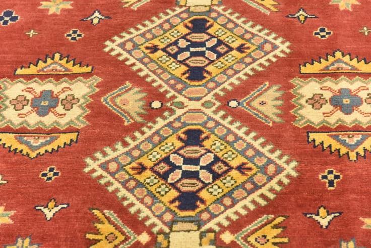 Detail image of 6' 7 x 9' 5 Hand Knotted Kazak Rug