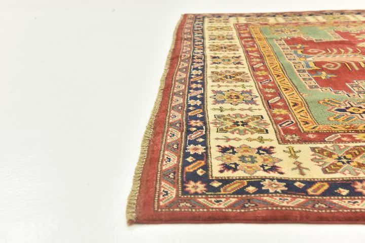 6' 7 x 9' 5 Hand Knotted Kazak Rug
