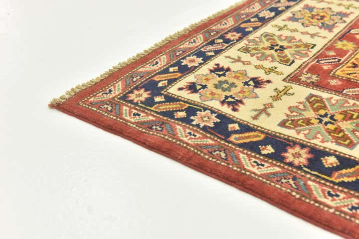 6' 7 x 9' 5 Hand Knotted Kazak Rug