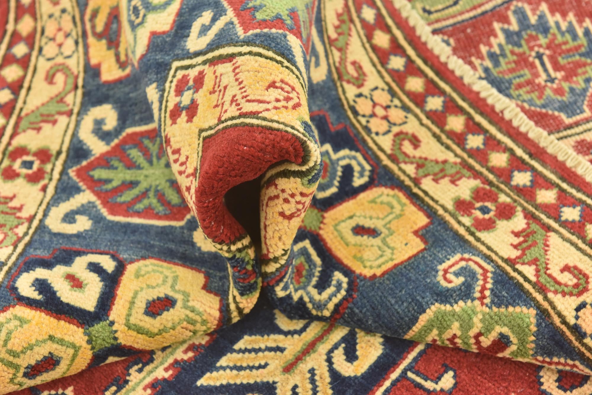 5' 7 x 7' 8 Hand Knotted Kazak Rug