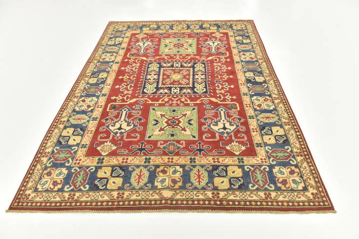 Detail image of 5' 7 x 7' 8 Hand Knotted Kazak Rug