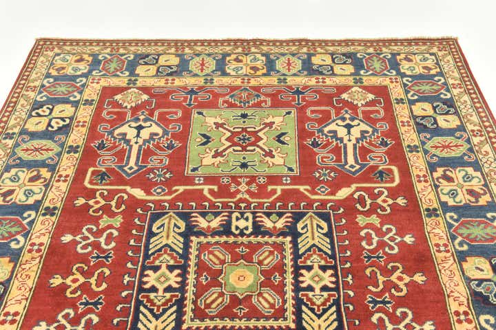 5' 7 x 7' 8 Hand Knotted Kazak Rug
