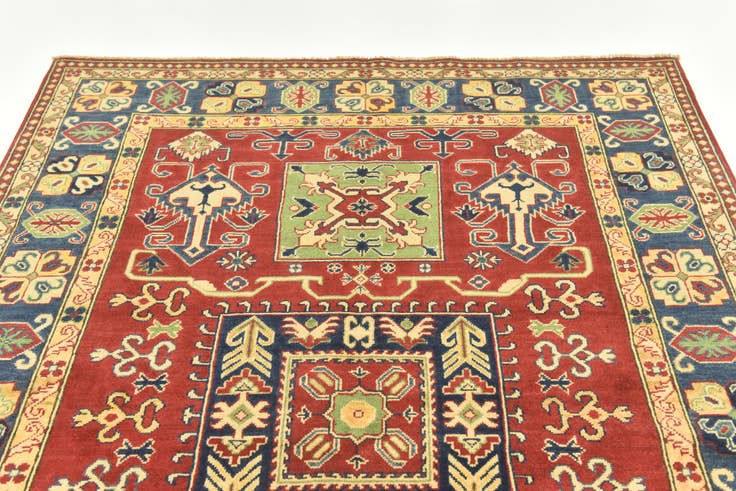 Detail image of 5' 7 x 7' 8 Hand Knotted Kazak Rug