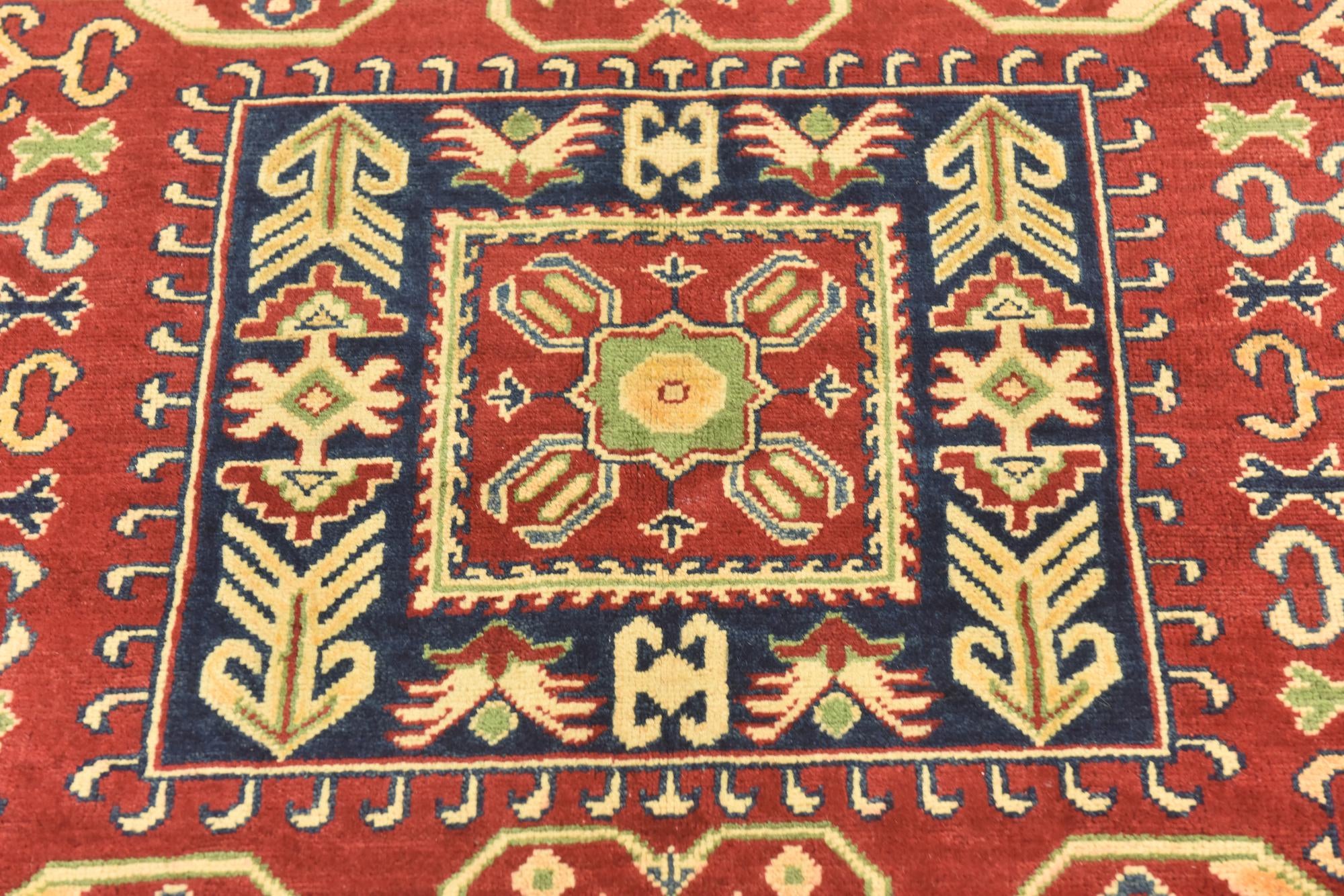 5' 7 x 7' 8 Hand Knotted Kazak Rug