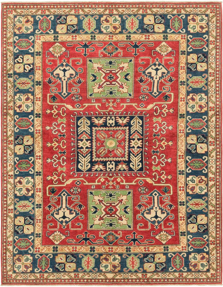 Detail image of 5' 7 x 7' 8 Hand Knotted Kazak Rug