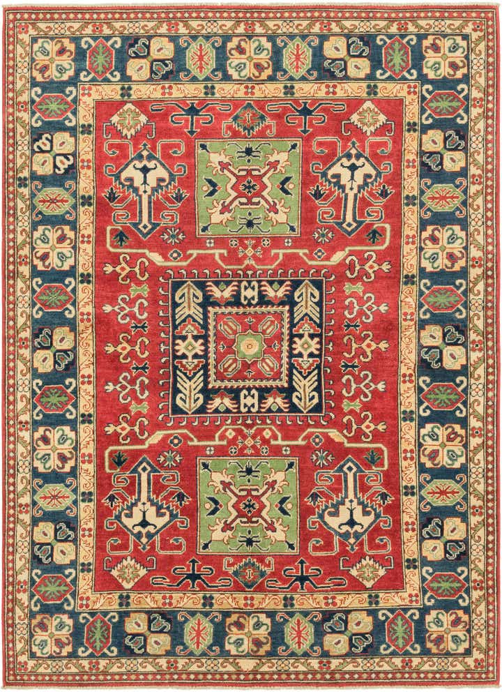 5' 7 x 7' 8 Hand Knotted Kazak Rug