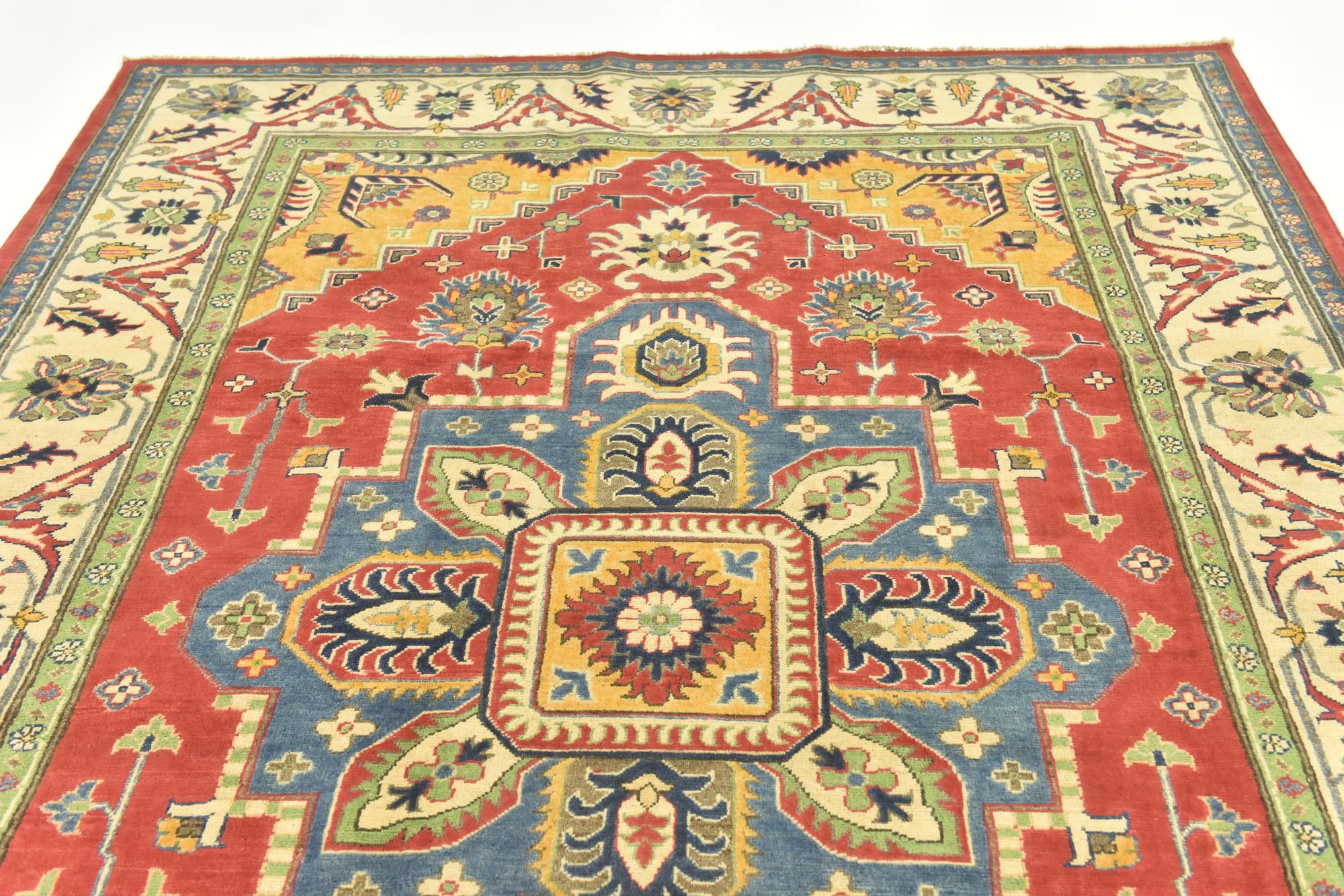 6' 8 x 9' 6 Hand Knotted Kazak Rug
