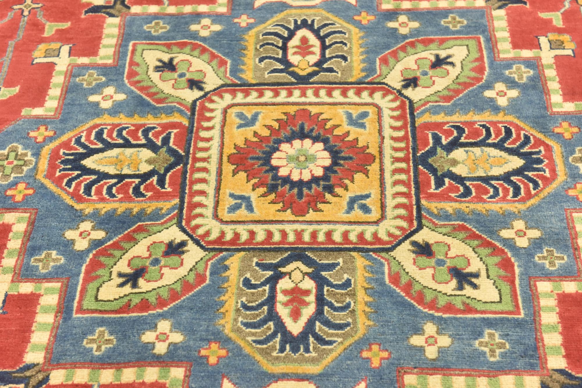 6' 8 x 9' 6 Hand Knotted Kazak Rug