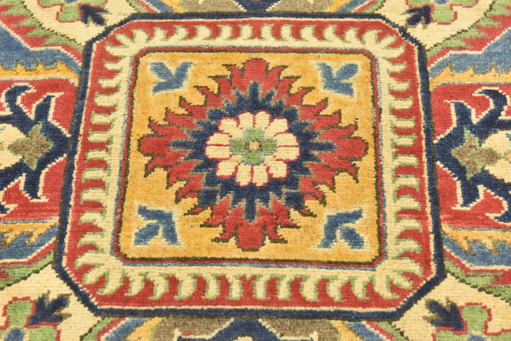 6' 8 x 9' 6 Hand Knotted Kazak Rug