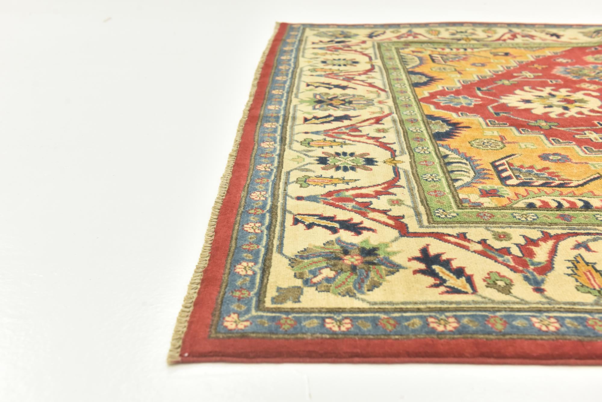 6' 8 x 9' 6 Hand Knotted Kazak Rug