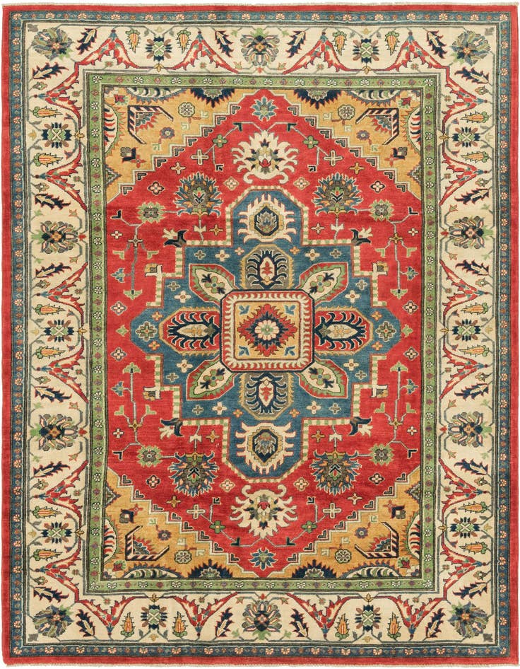 Detail image of 6' 8 x 9' 6 Hand Knotted Kazak Rug