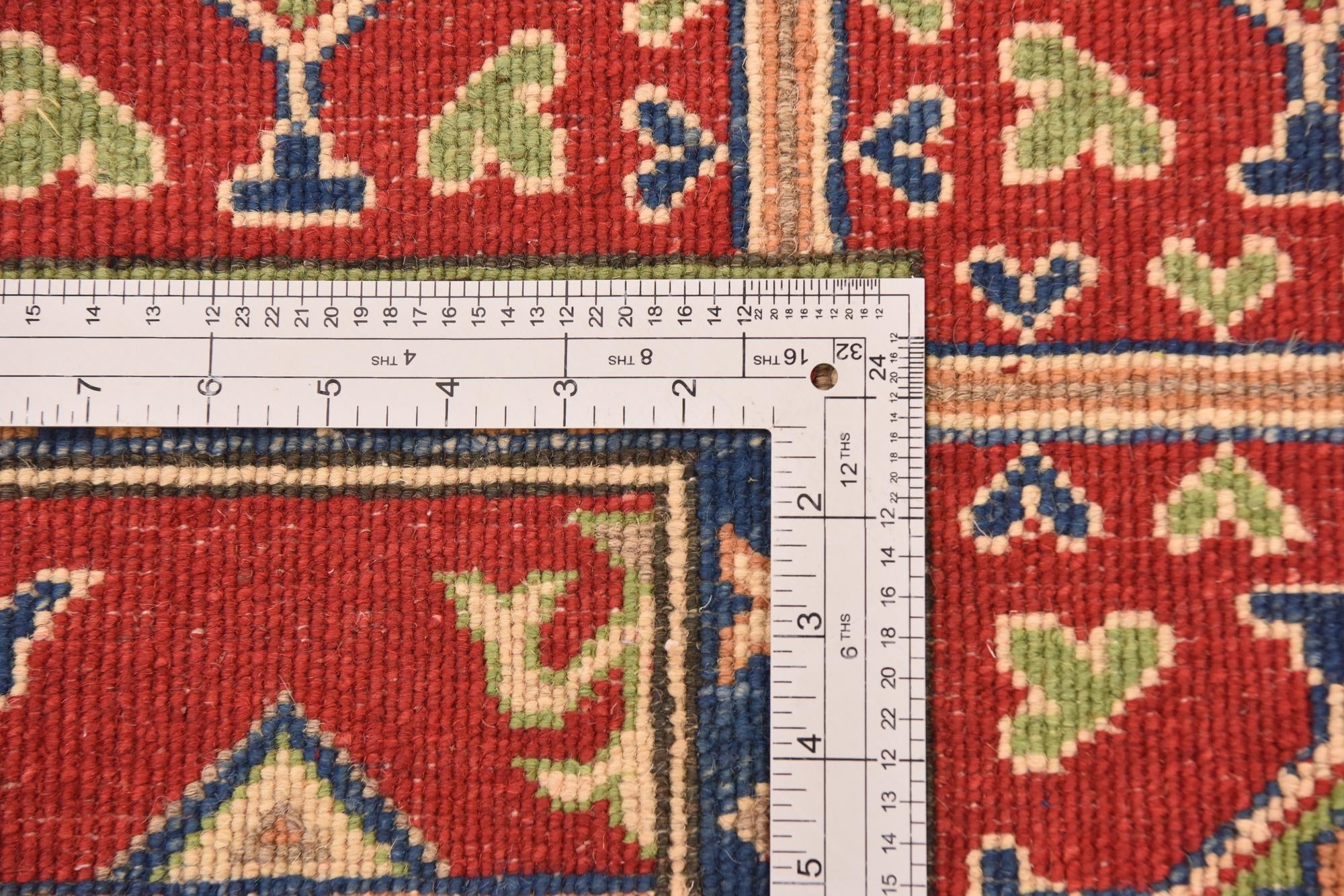 5' 7 x 7' 10 Hand Knotted Kazak Rug