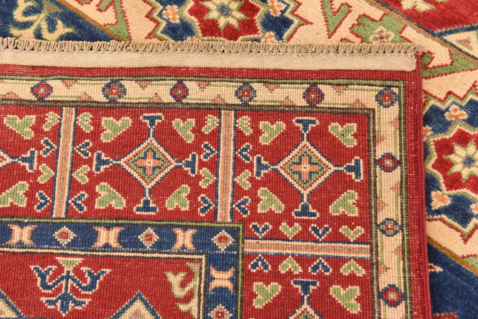 5' 7 x 7' 10 Hand Knotted Kazak Rug