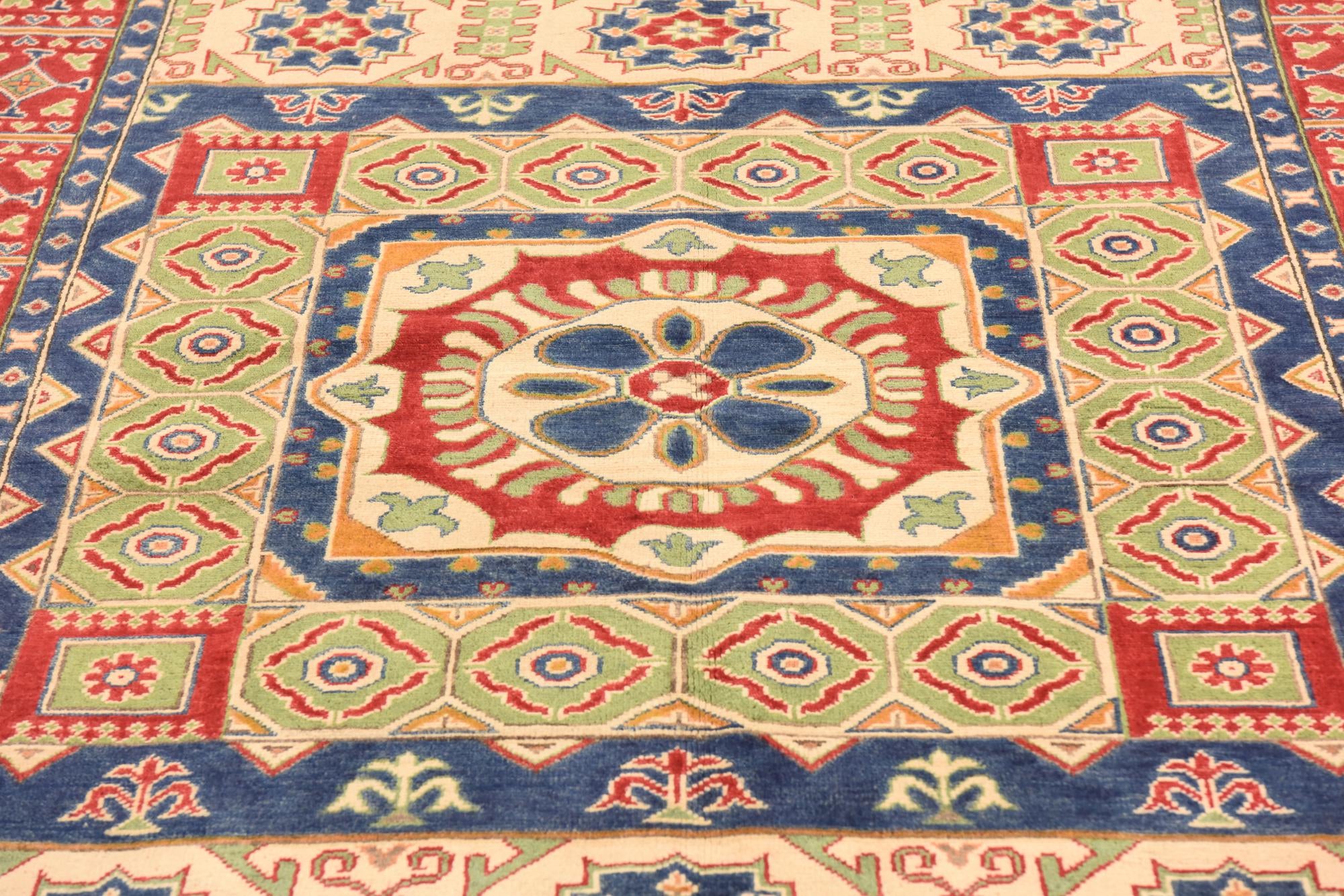 5' 7 x 7' 10 Hand Knotted Kazak Rug
