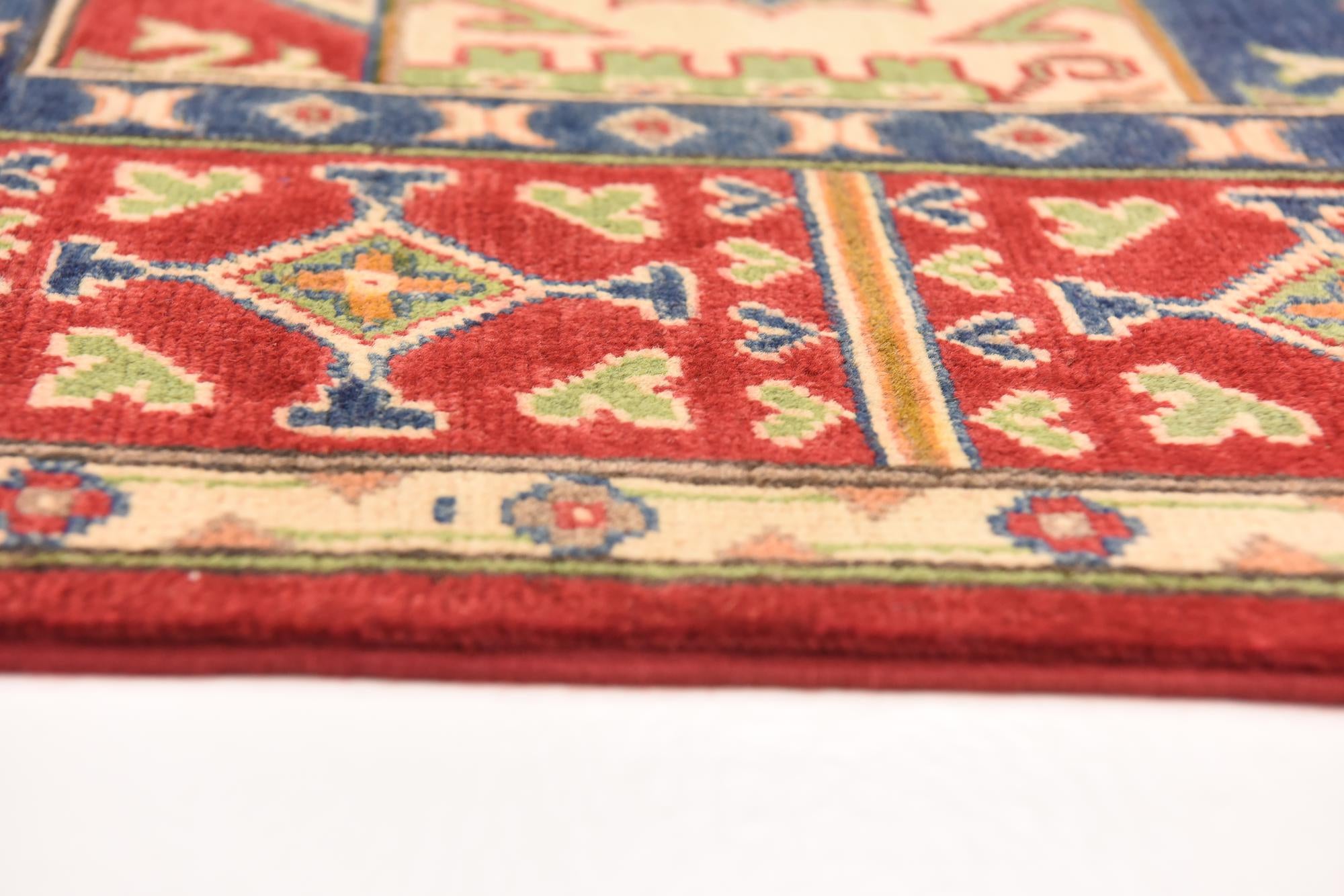 5' 7 x 7' 10 Hand Knotted Kazak Rug