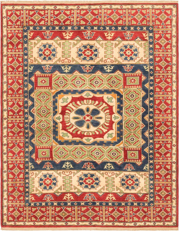 Detail image of 5' 7 x 7' 10 Hand Knotted Kazak Rug