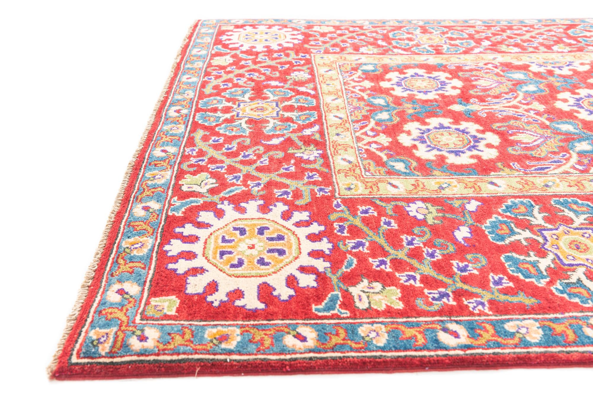 5' x 8' Hand Knotted Kazak Rug