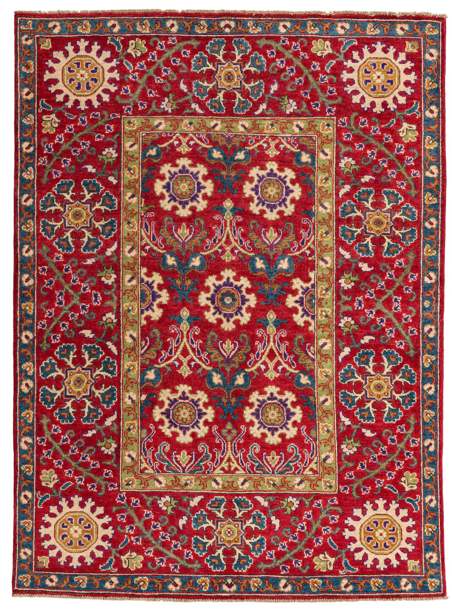 5' x 8' Hand Knotted Kazak Rug