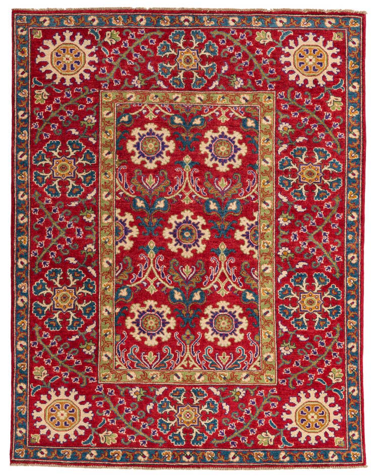 Detail image of 5' x 8' Hand Knotted Kazak Rug