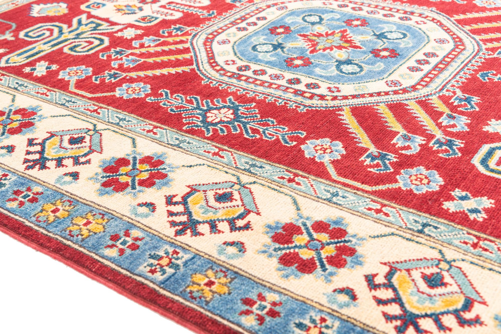 5' x 6' 9 Hand Knotted Kazak Rug