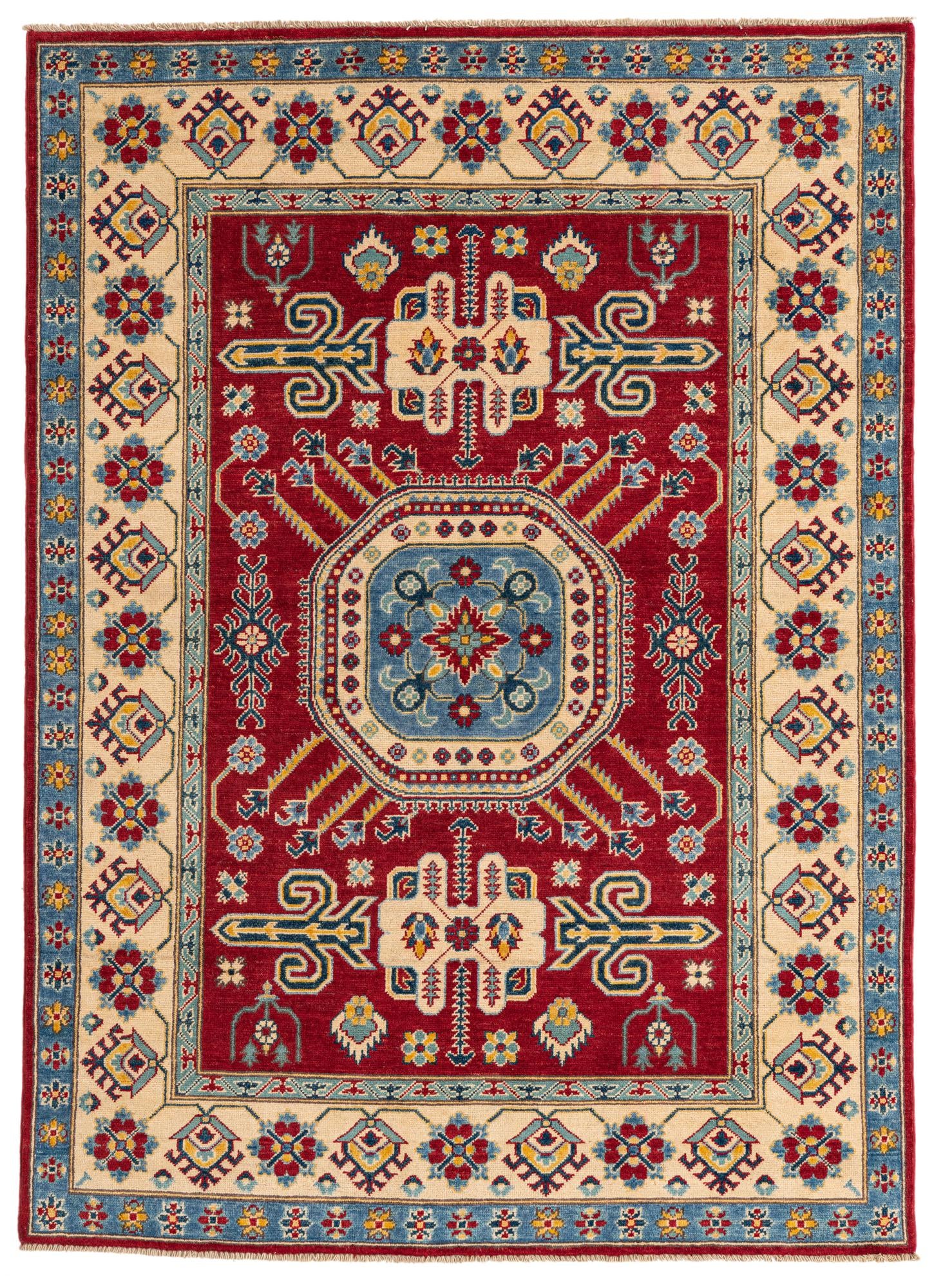 5' x 6' 9 Hand Knotted Kazak Rug