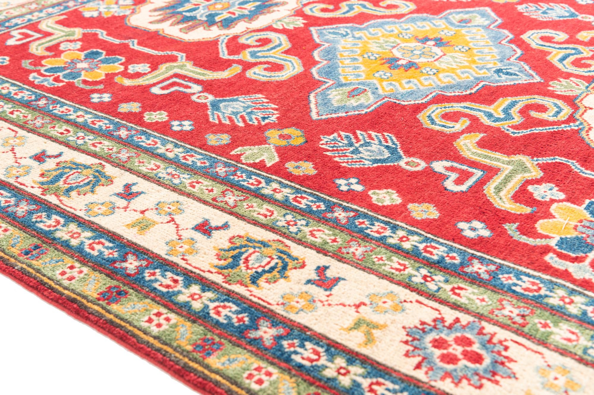 5' x 6' 6 Hand Knotted Kazak Rug