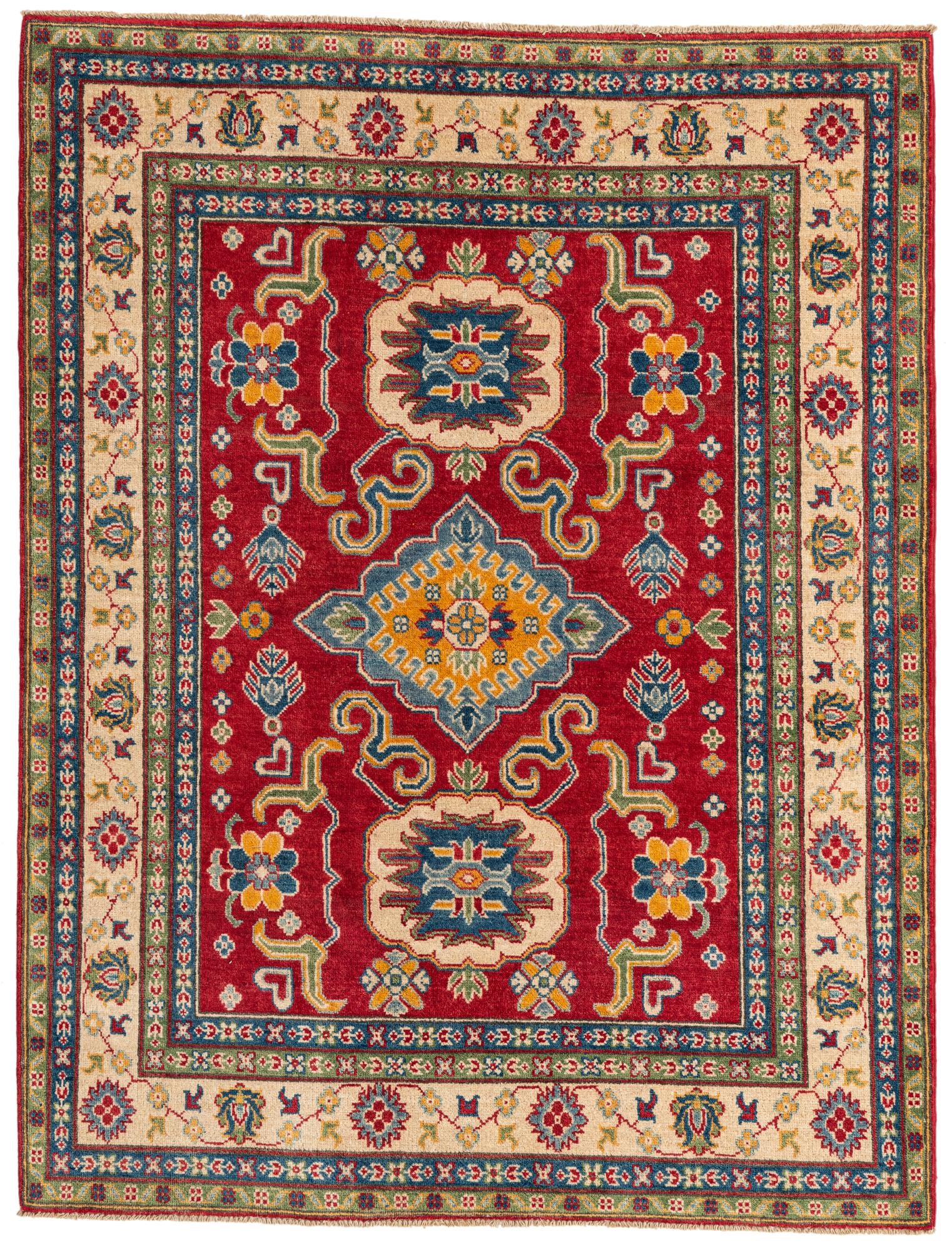 5' x 6' 6 Hand Knotted Kazak Rug